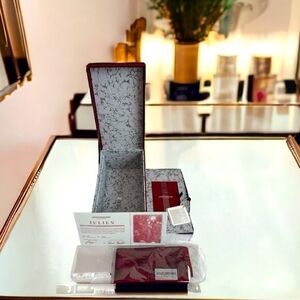 Jacques Marie Mage Jullien Burgundy Empty Box Certificate Silk Pouch 110/350 EXC